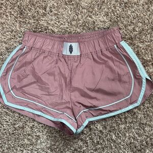 FP Movement Mauve Shorts with Blue Trim